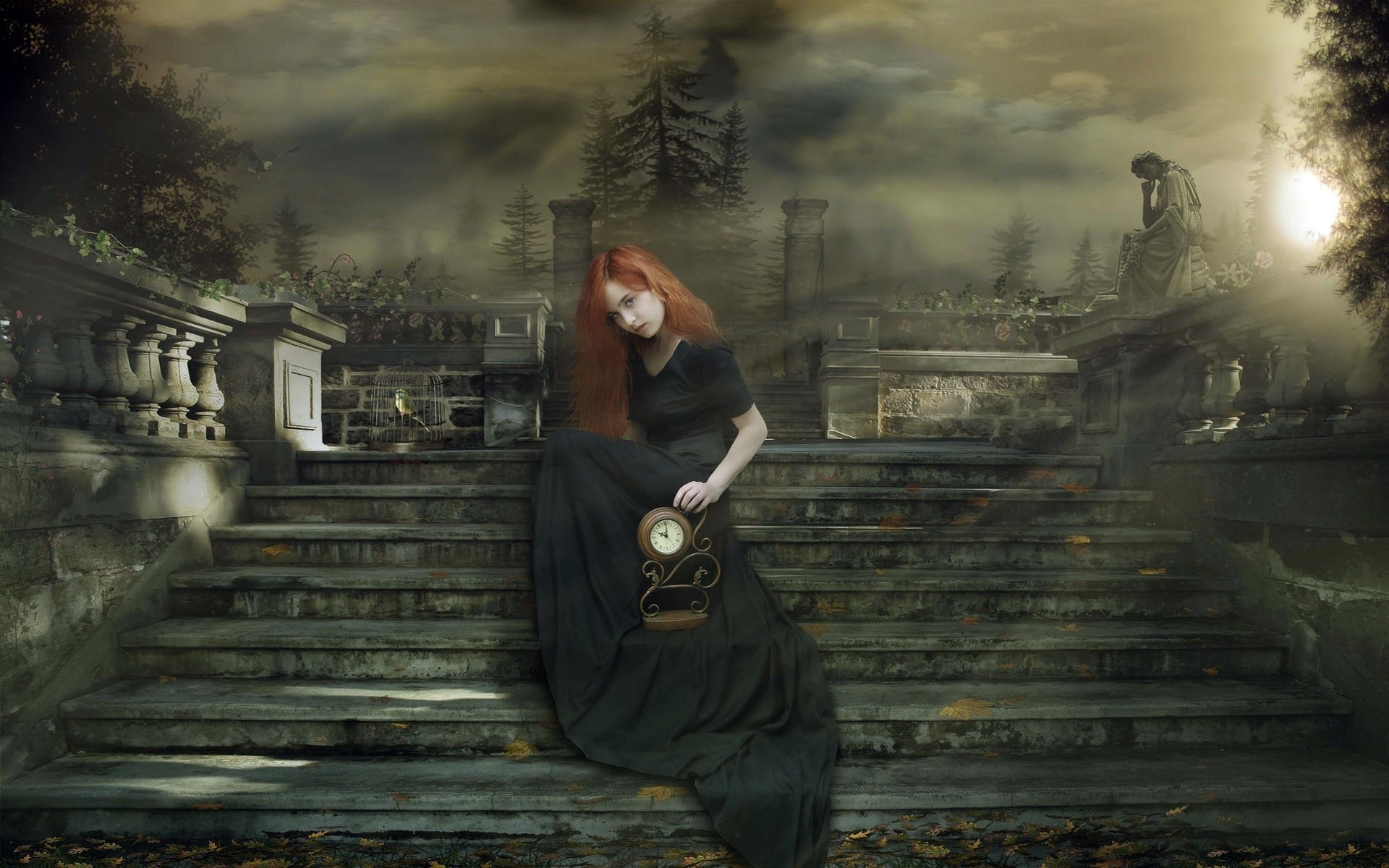 fantasy adulte seul femme fille à l extérieur portrait