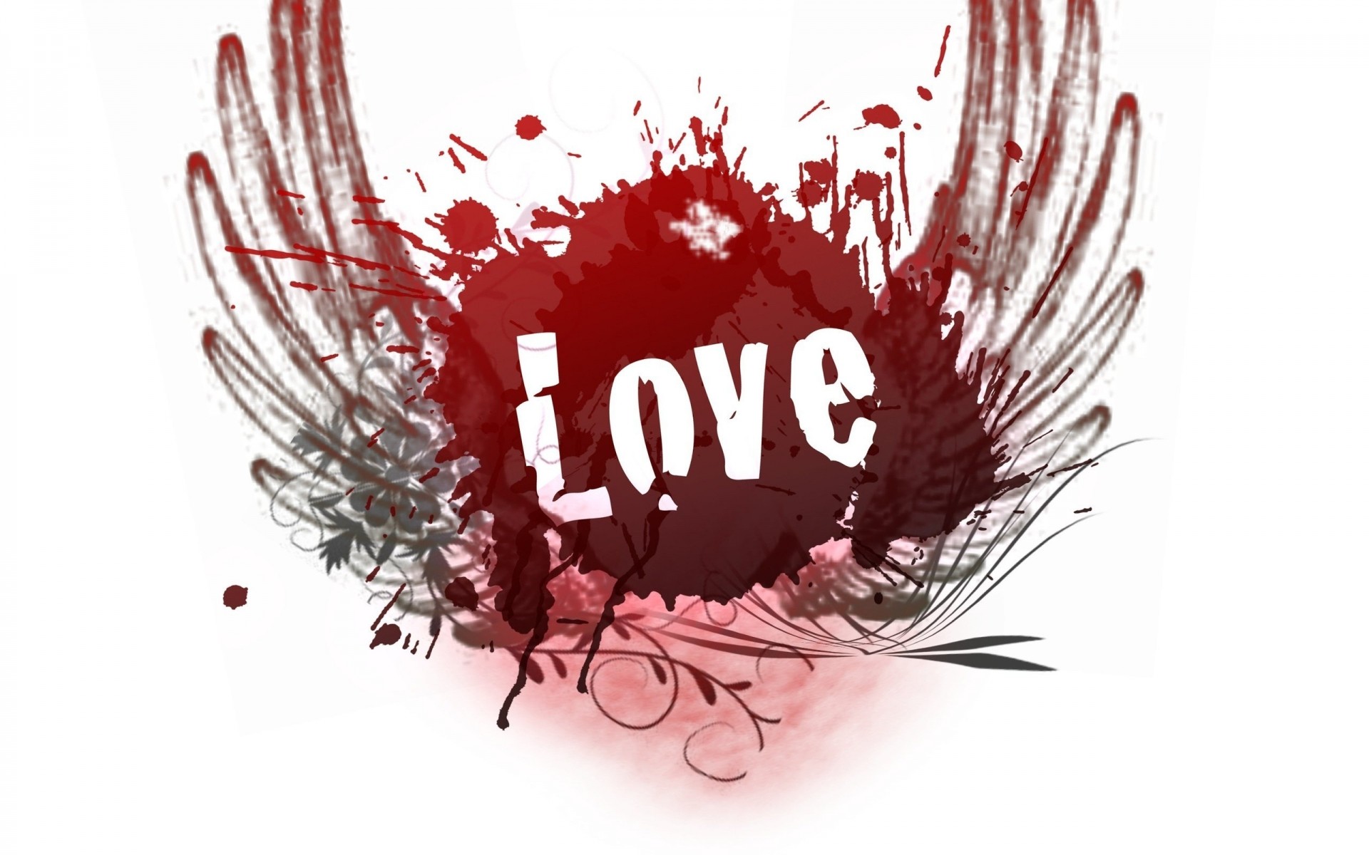 bureau décoration isolé vacances conception nature symbole coeur rouge fond