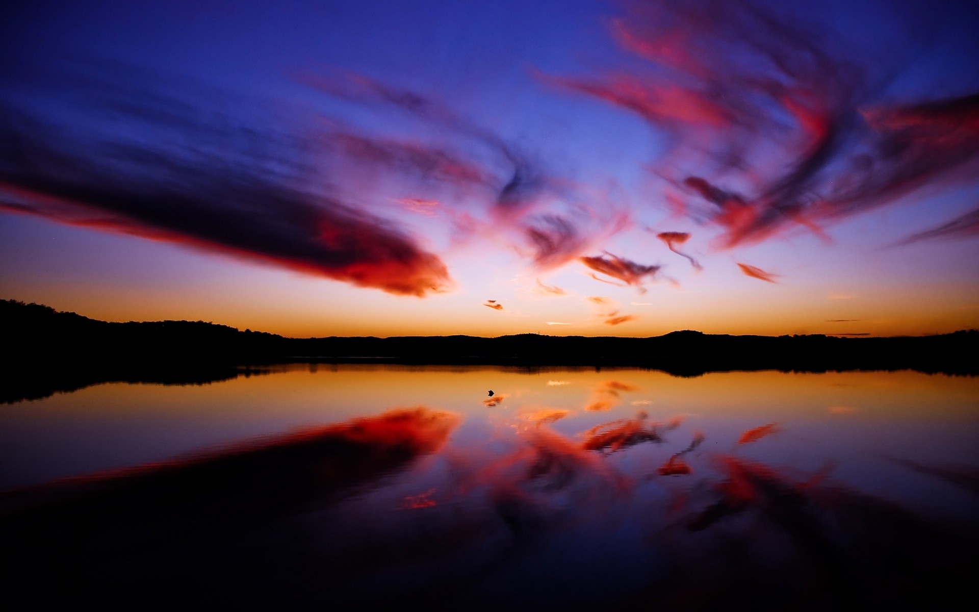 paysage coucher de soleil aube soleil soir abstraite art lumière couleur paysage crépuscule flamme paysage mer bleu