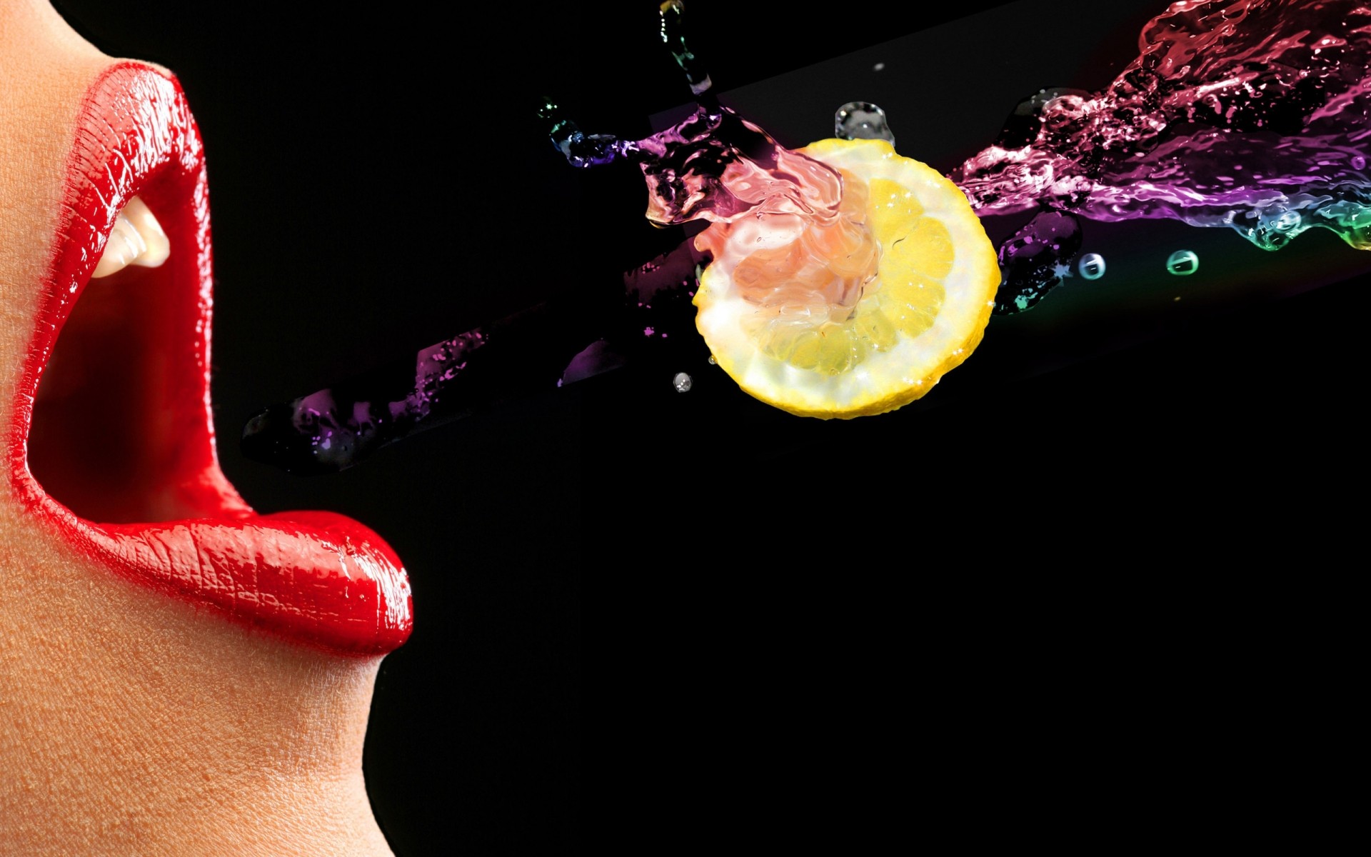 chute eau humide alimentaire santé fruits couleur splash fille jus fruits fond