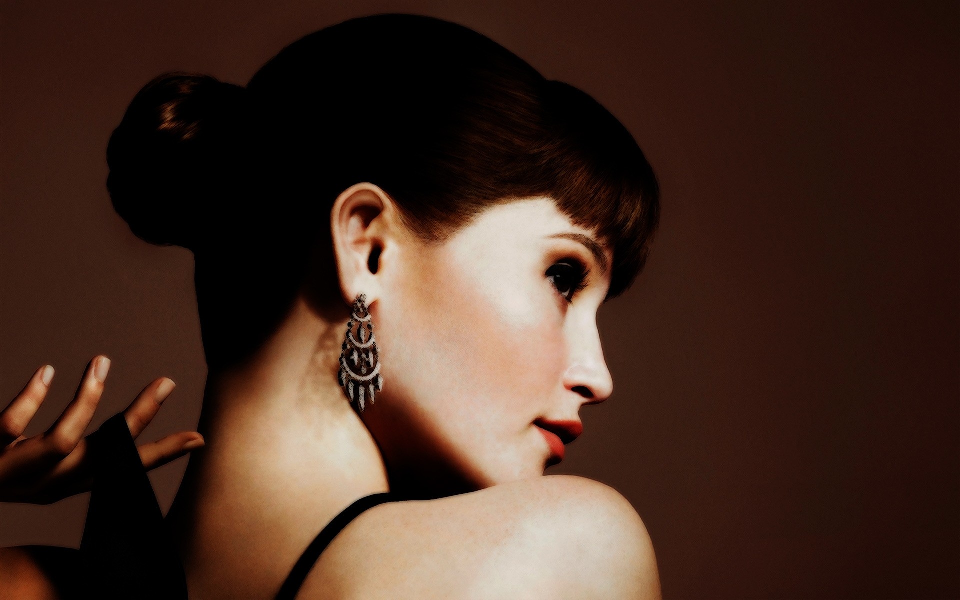 femme portrait fille mode modèle nu glamour unique bijoux oeil adulte actrice sexy chaud