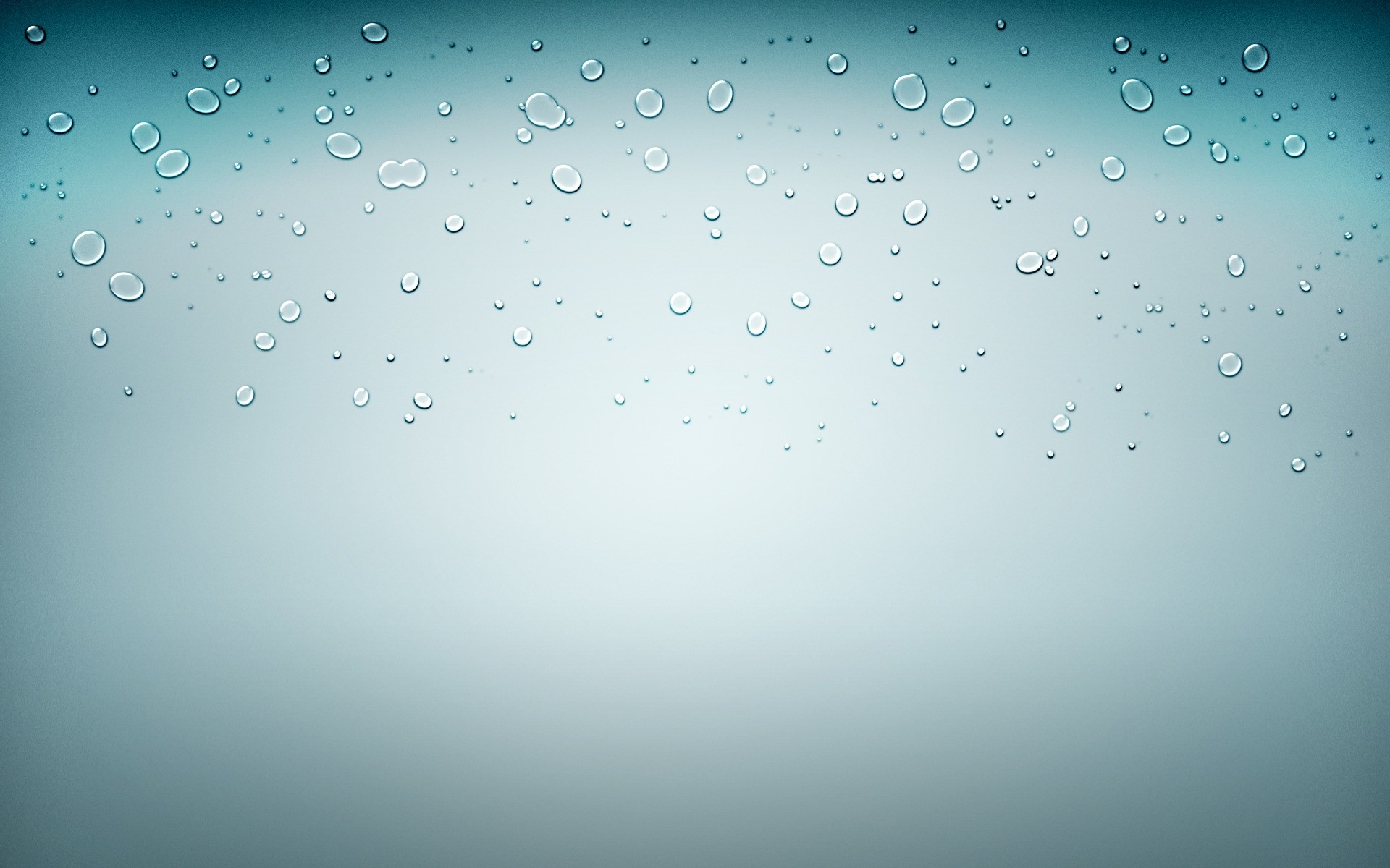 pluie chute résumé humide lumière gouttes rosée turquoise bulle propre froid liquide éclaboussure flux clair fond lisse art bureau papier peint minimal gouttes