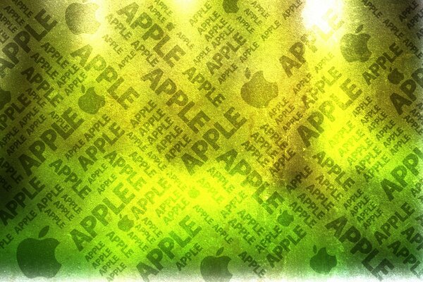 Exécution informatique du logo Apple sur fond vert