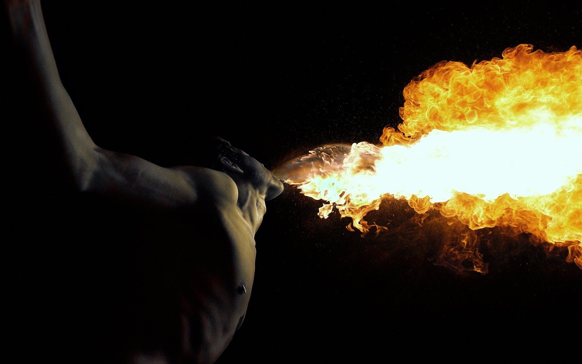 fumée flamme chaud un