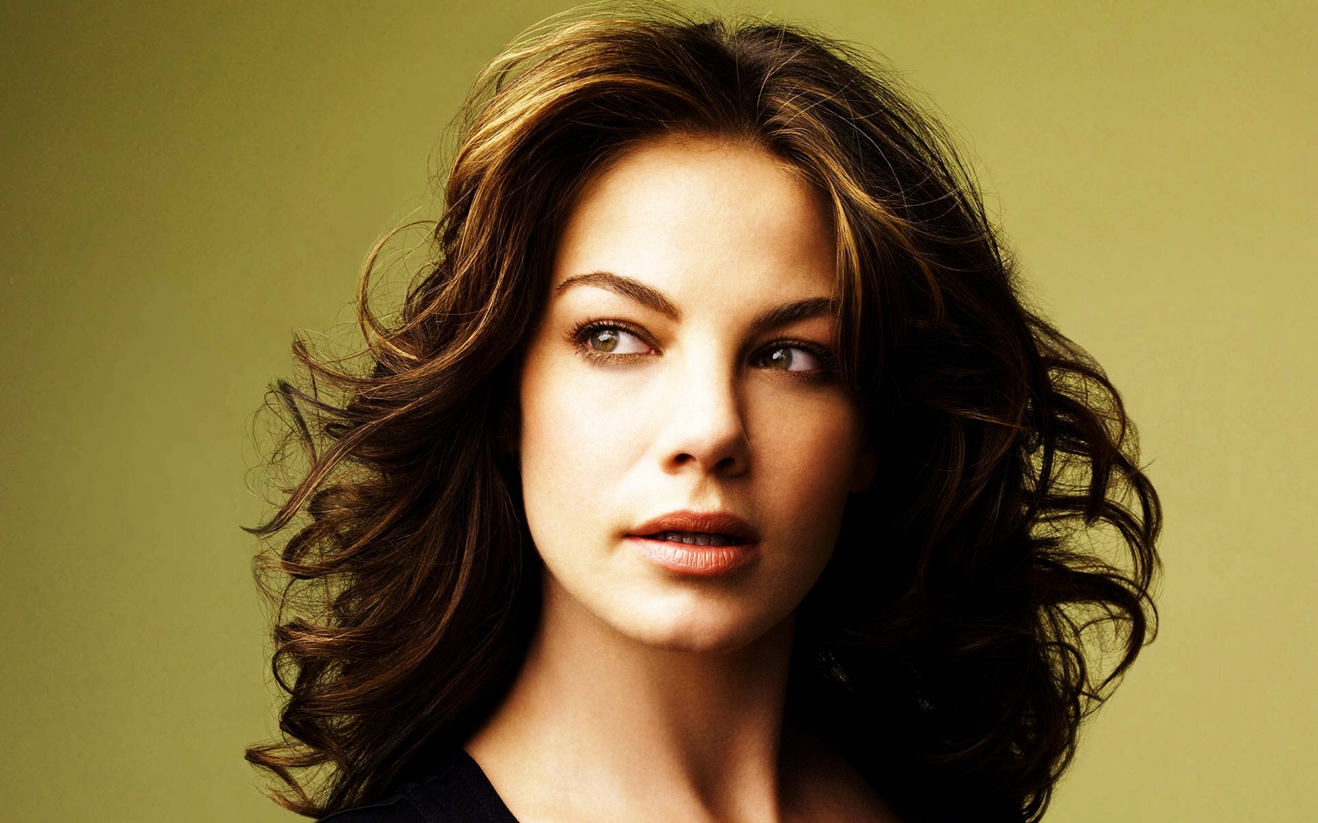 portrait femme mode modèle fille glamour oeil sexy un cheveux actrice michelle monaghan femme célébrité