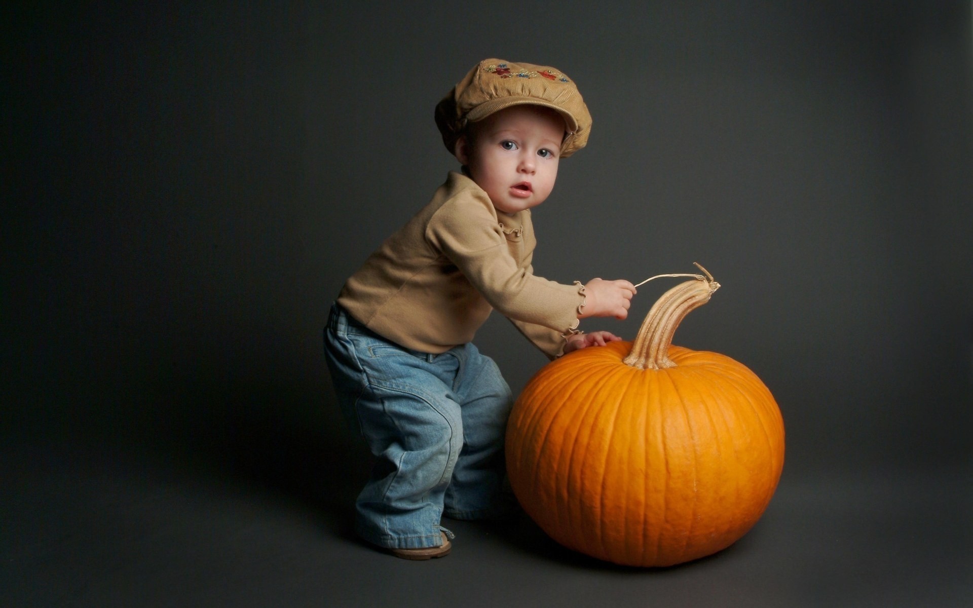 enfant unique porter automne portrait halloween mignon citrouille enfant plaisir photo enfants drôle