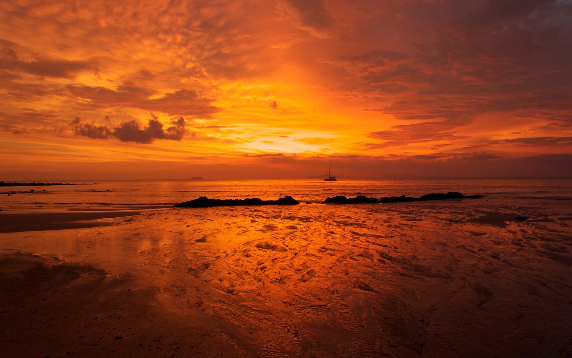 paysage coucher de soleil aube plage crépuscule eau soleil soir océan sable mer paysage
