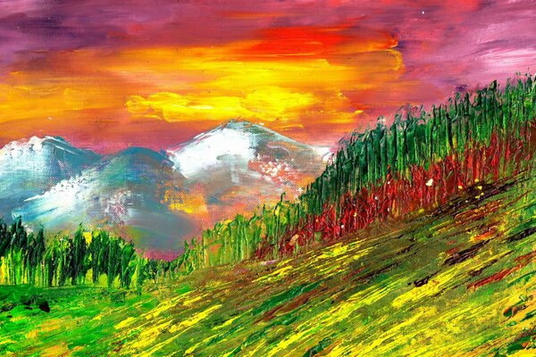 Couleurs vives si habilement transmettre toute la beauté de la nature