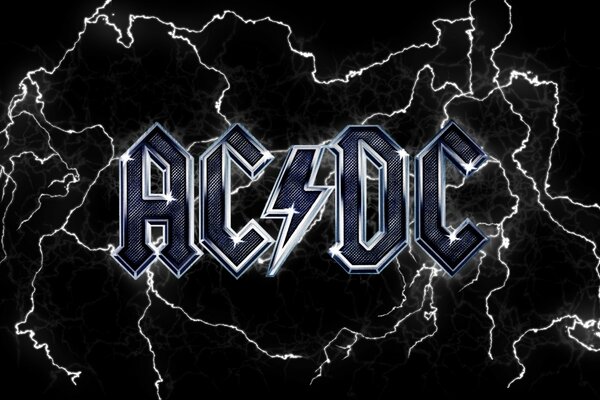 Emblème du groupe ac / dc avec fermetures à glissière