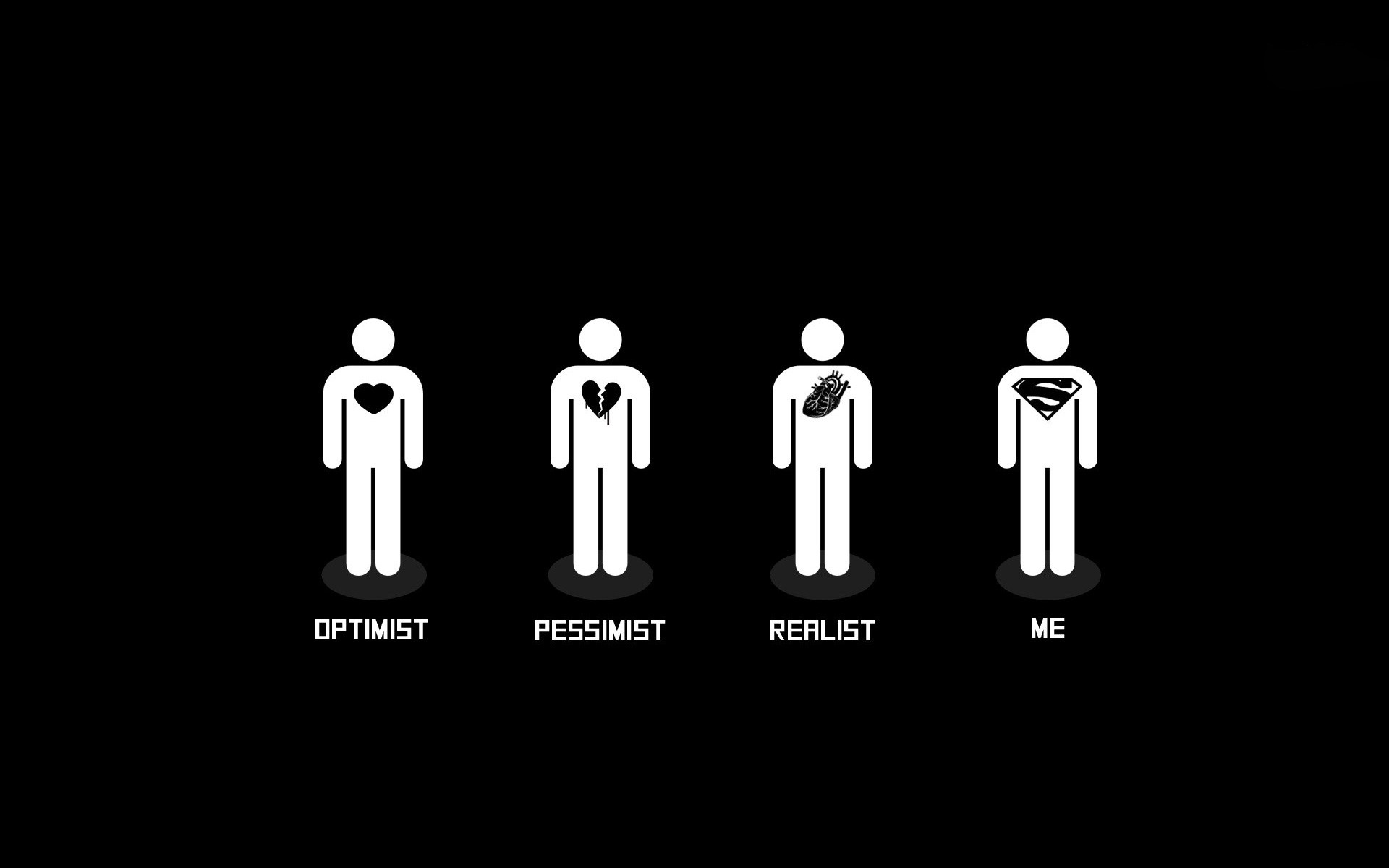 symbole entreprise illustration bureau isolé humeur pessimiste humeur optimiste réaliste