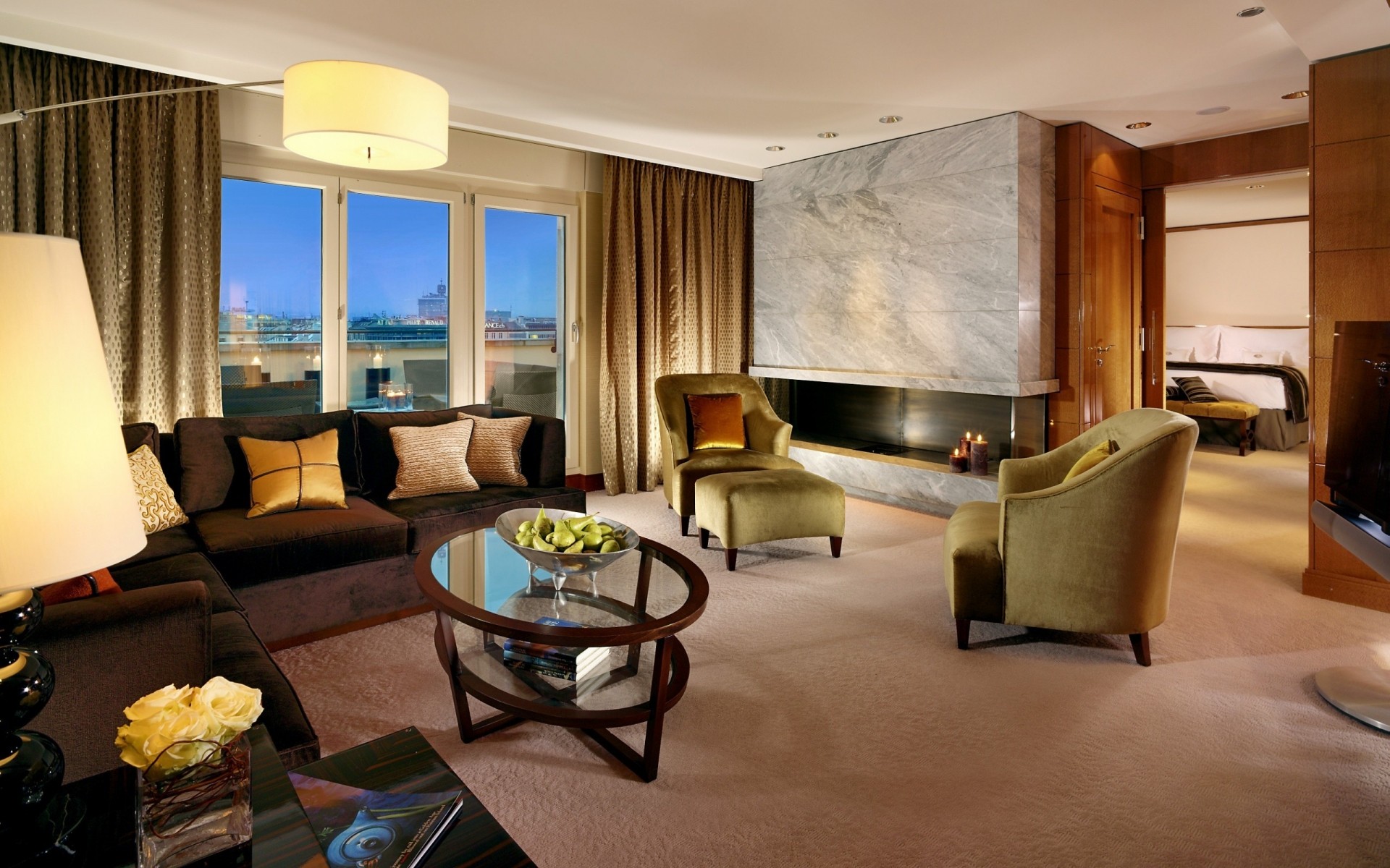 meubles chambre intérieur table chaise maison étage design d intérieur fenêtre siège tapis chambre à coucher canapé moderne lit rideau luxe lampe coussin appartement chaise