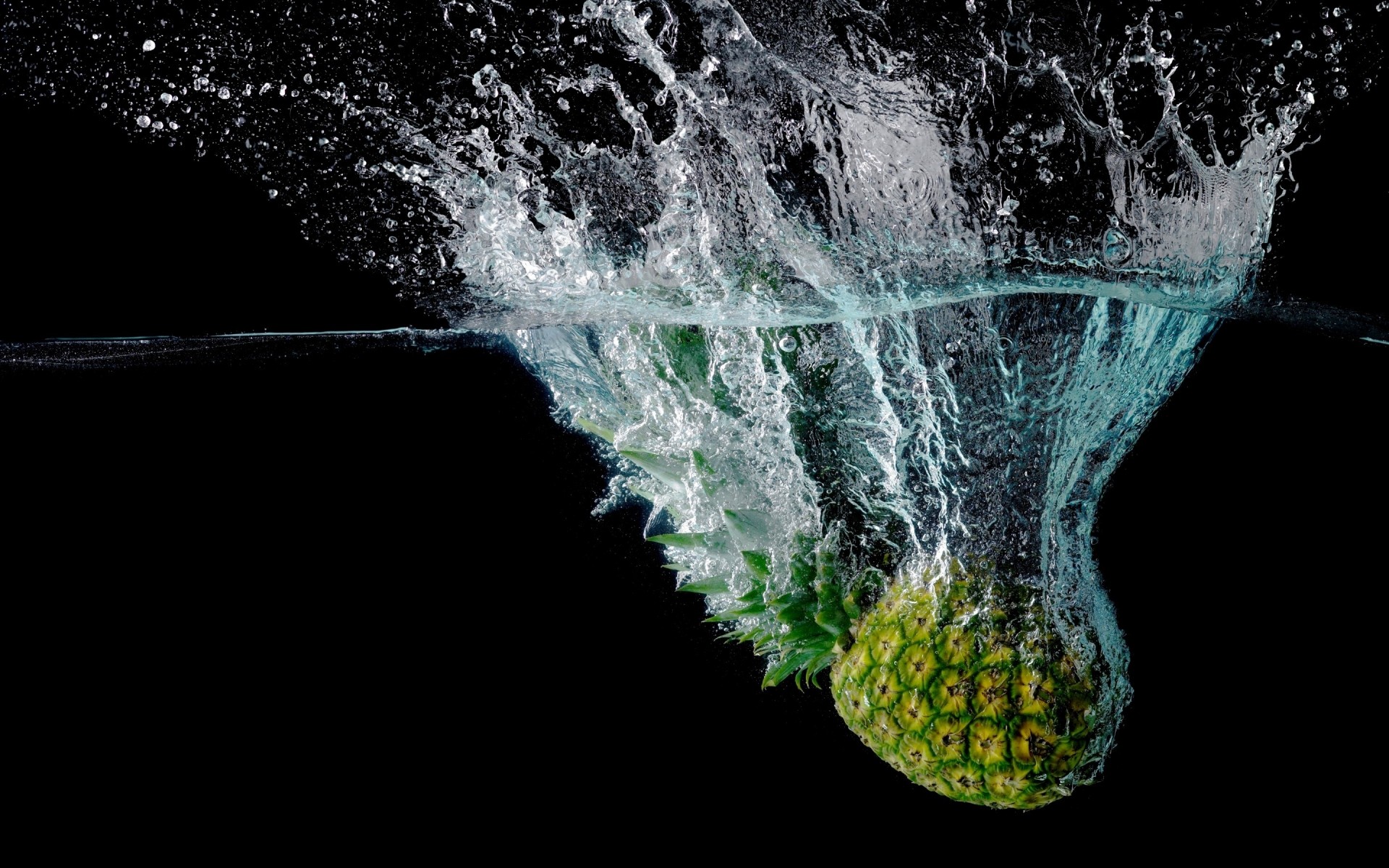 eau humide splash nature chute mouvement vague bureau froid sombre ananas fruits