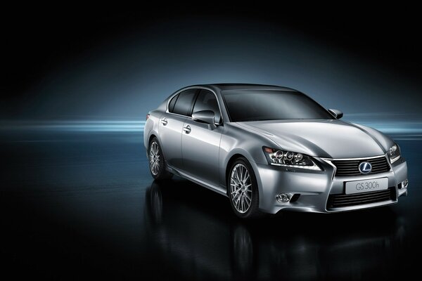 Voiture lexus sur fond bleu
