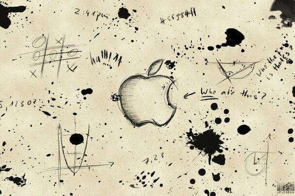 Dessin créatif sur le thème apple