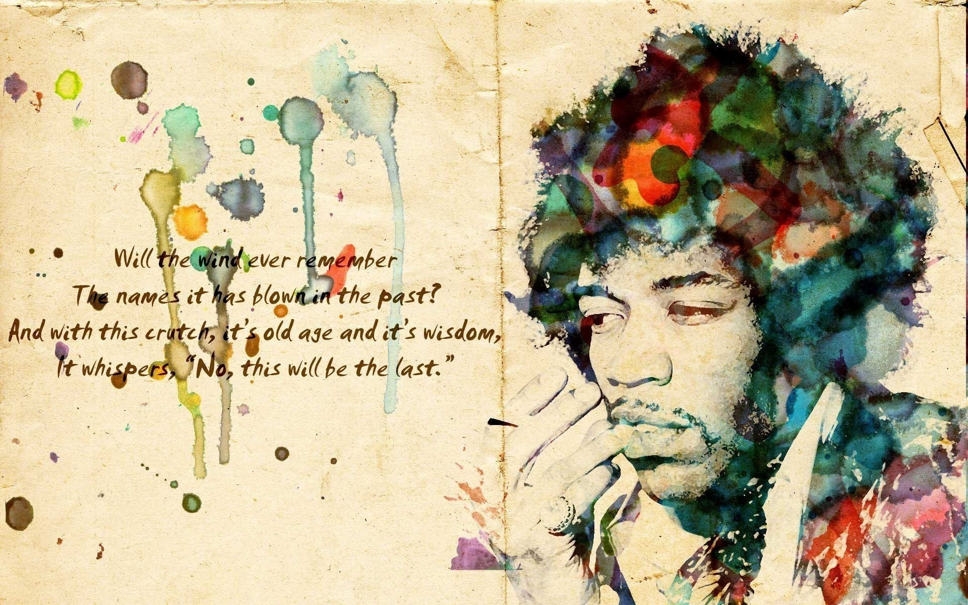musiciens papier peinture art illustration vintage rétro porter homme impression artistique antique vieux antique adulte jimi hendrix guitariste