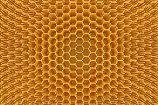 Abstraction de nid d abeilles avec du miel dans la ruche