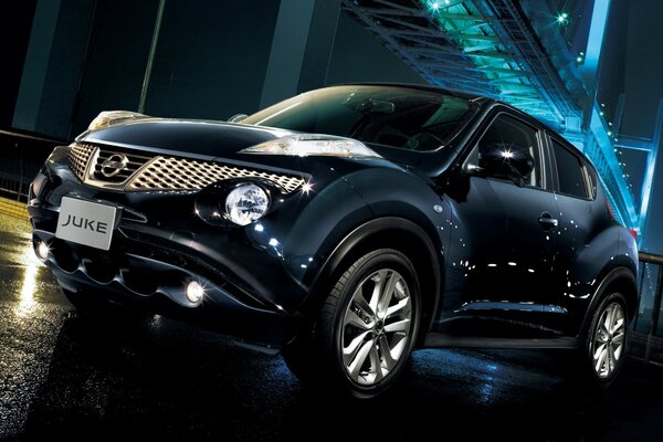 Voiture de nissan debout sous le pont