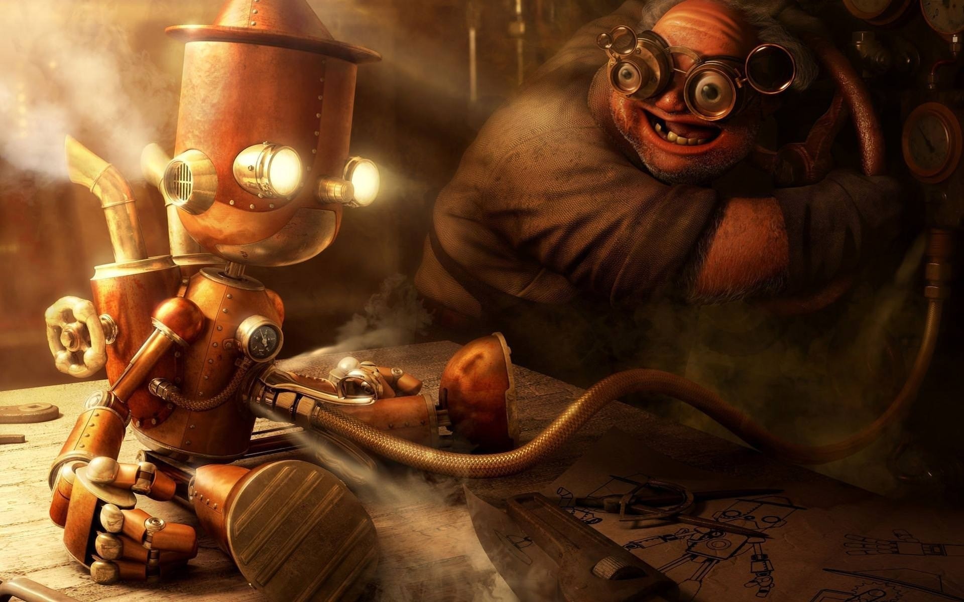 homme un arme pistolet steampunk