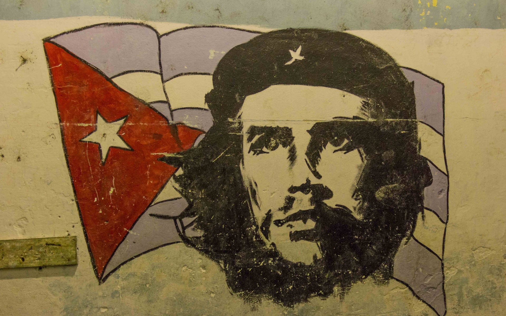 peinture un symbole illustration art porter guerre drapeau militaire che guevara