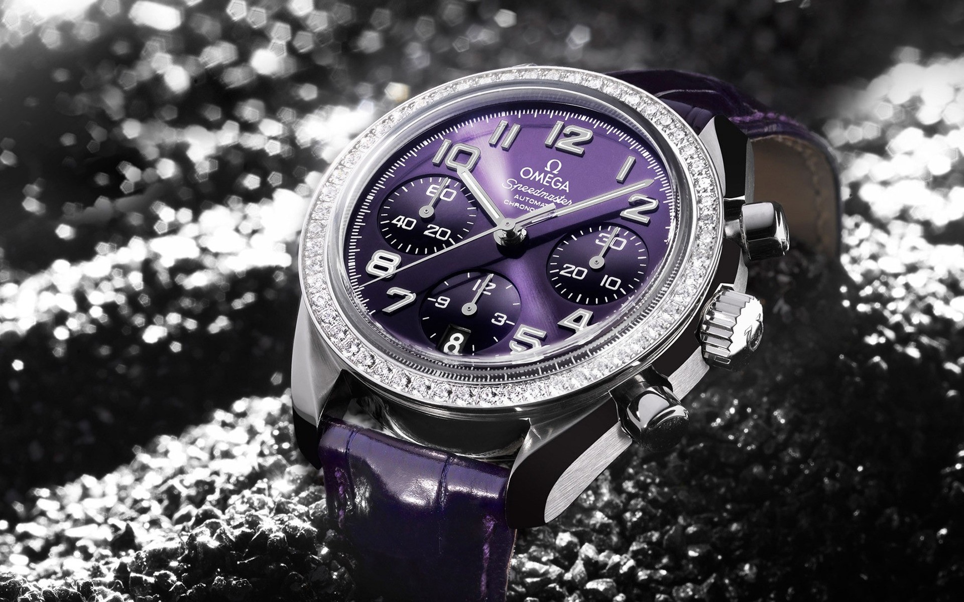 temps montre horloge minute bijoux rétro luxe violet