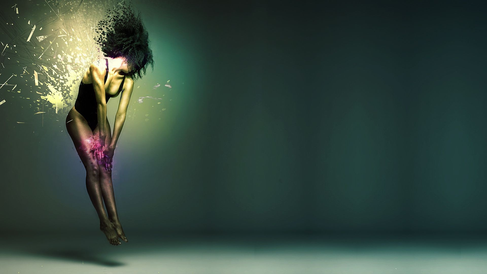 art résumé flou nu fille femme portrait sombre fleur