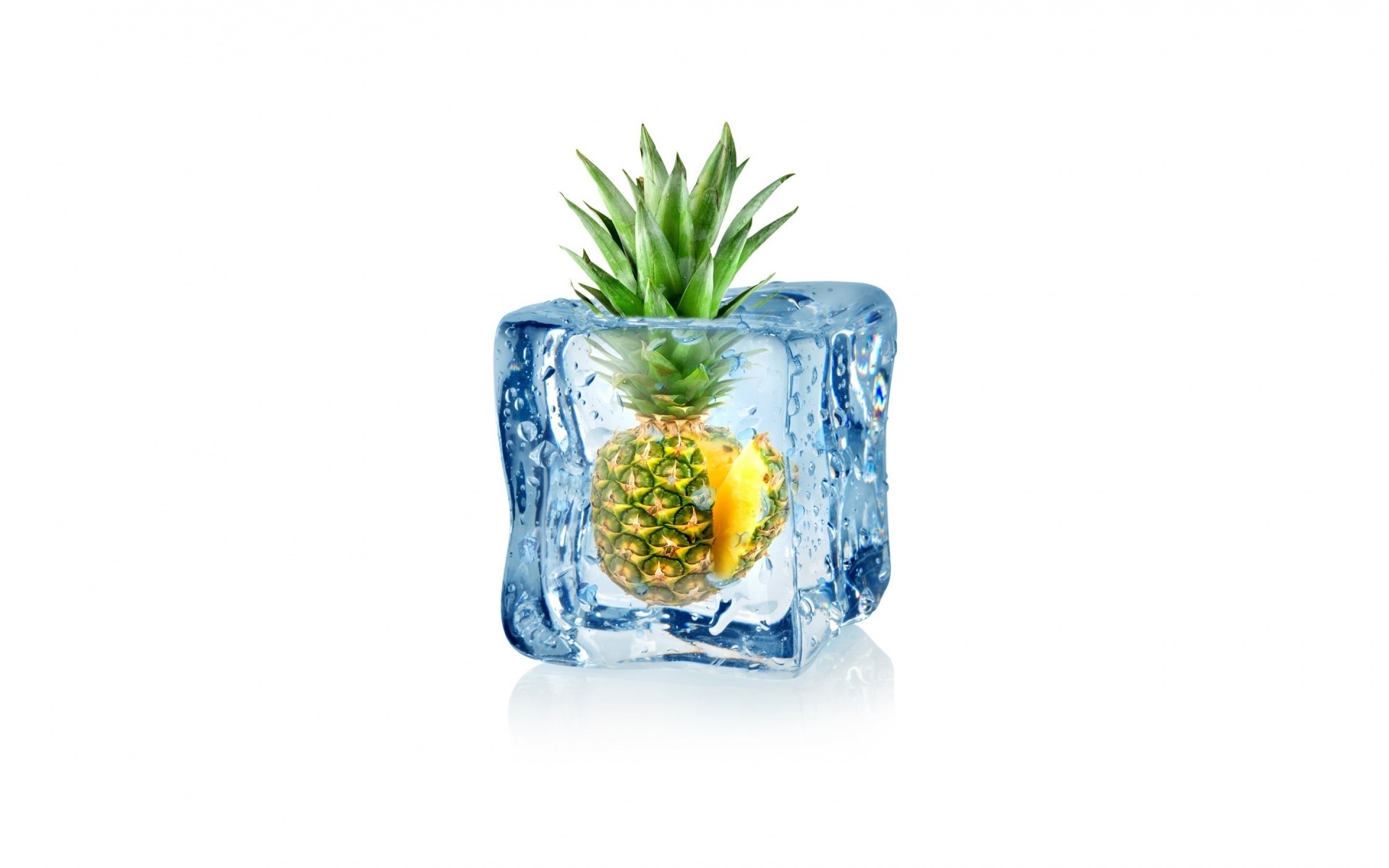 fraîcheur isolé alimentaire nature bureau en bonne santé fruits rafraîchissement feuille santé congelé ananas glaçon glace