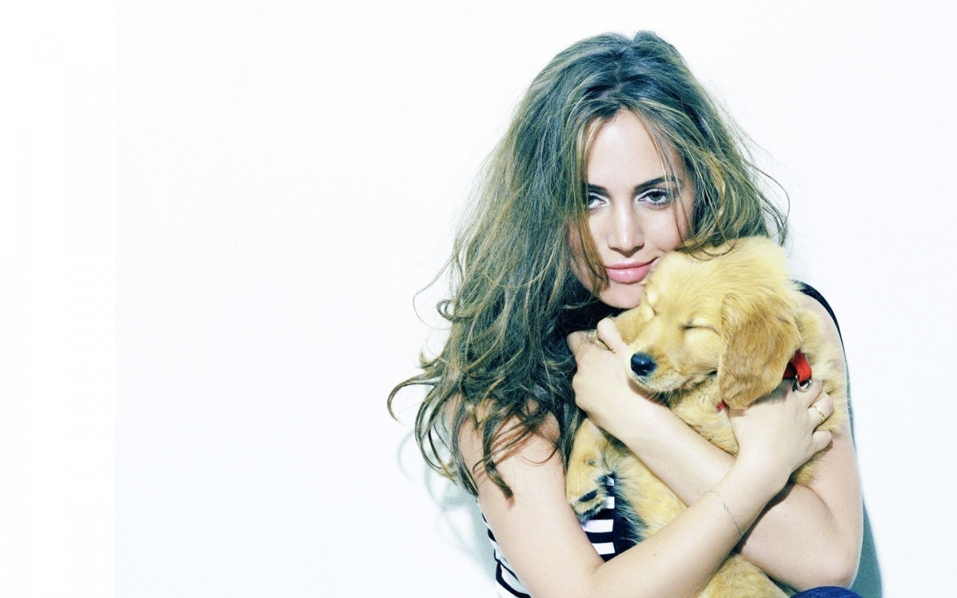 fille belle jeune femme portrait mignon studio mode bureau modèle jolie cheveux sexy attrayant isolé glamour bouclé chiot actrice