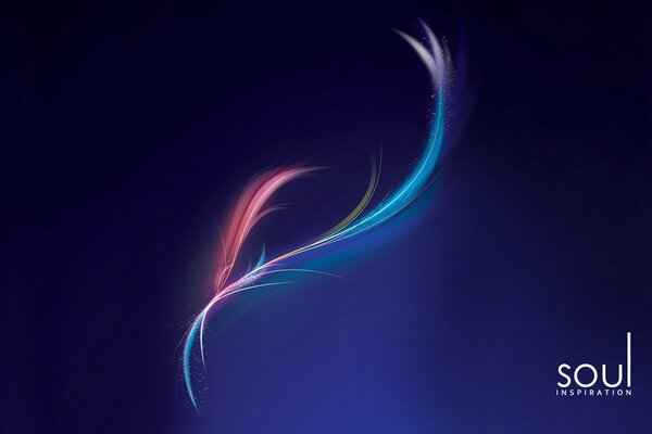 Illustration d une plume chaotique lumineuse