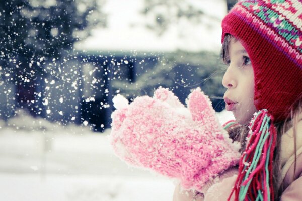 Moments d hiver de bonheur neigeux