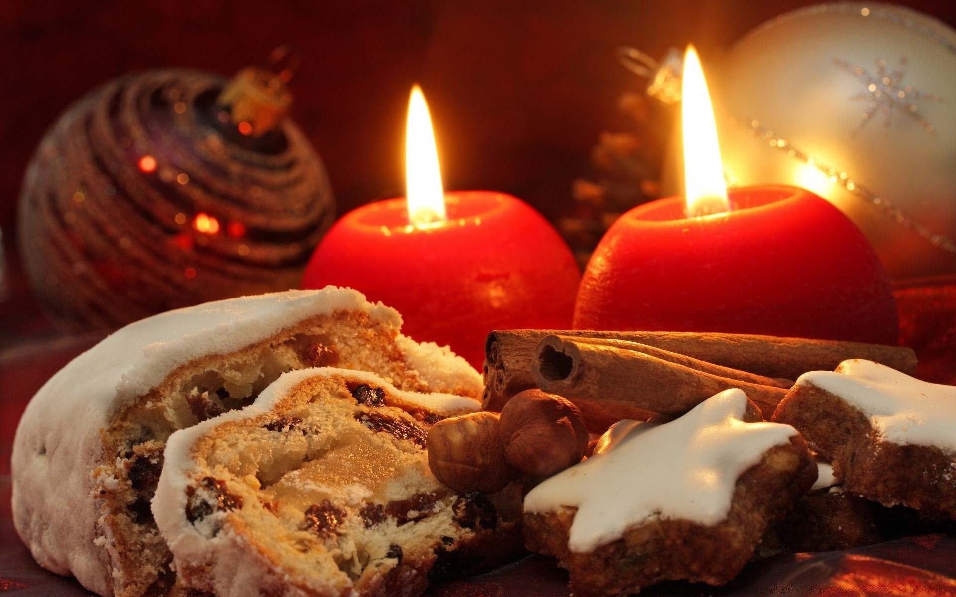 desserts bougie flamme repas noël