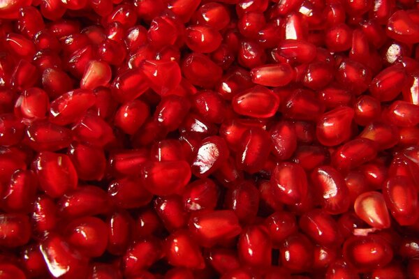 Beaucoup de grains de Grenade rouge