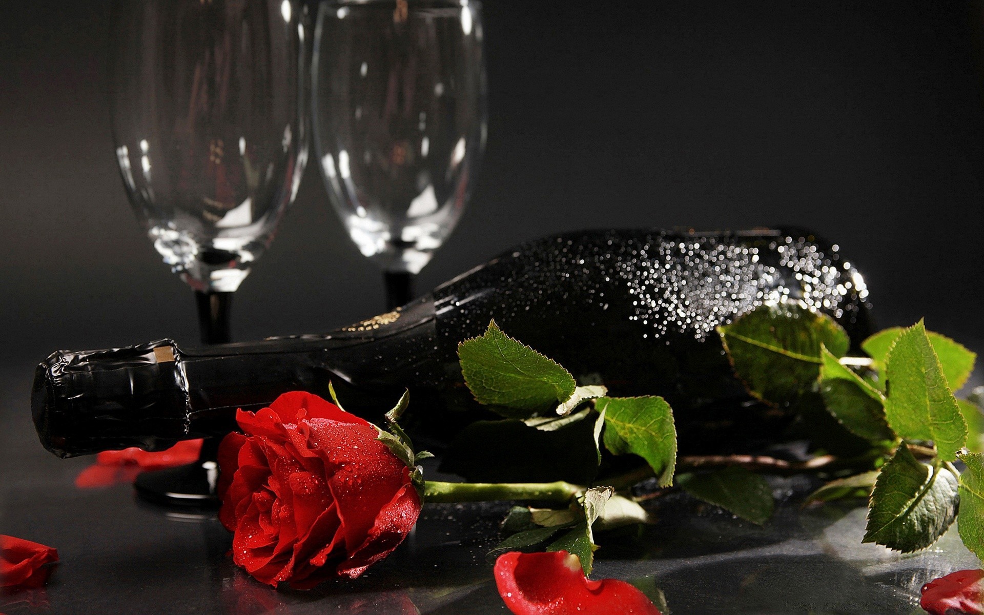 boissons vin rose vacances anniversaire boire fleur romance mariage champagne partie nature morte verre noël amour occasion romantique