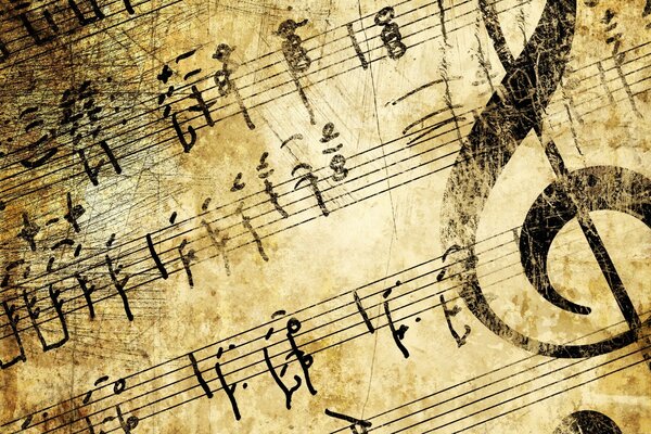 Vieux, sale, notation musicale
