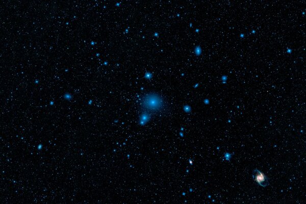Galaxie lointaine et étoiles