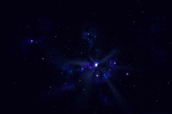 Étoiles dans le ciel clair de nuit