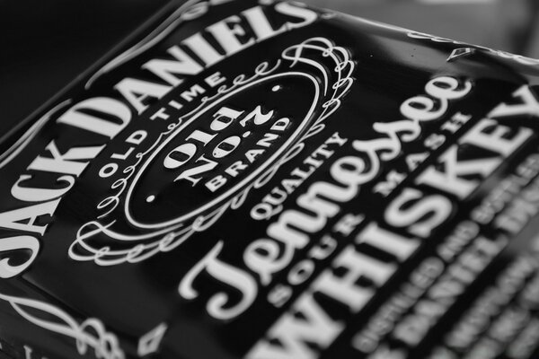 Texte Vintage sur la bouteille, bon alcool