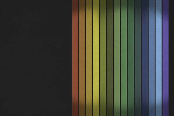 Rayures arc-en-ciel sur noir