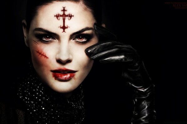 Glamour vampire girl. Gothique sombre