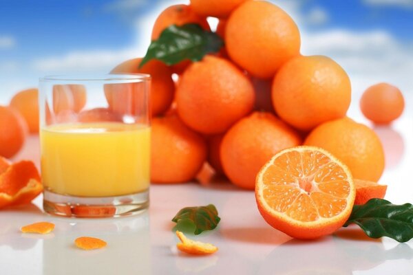 Jus de fruits juteux et sain