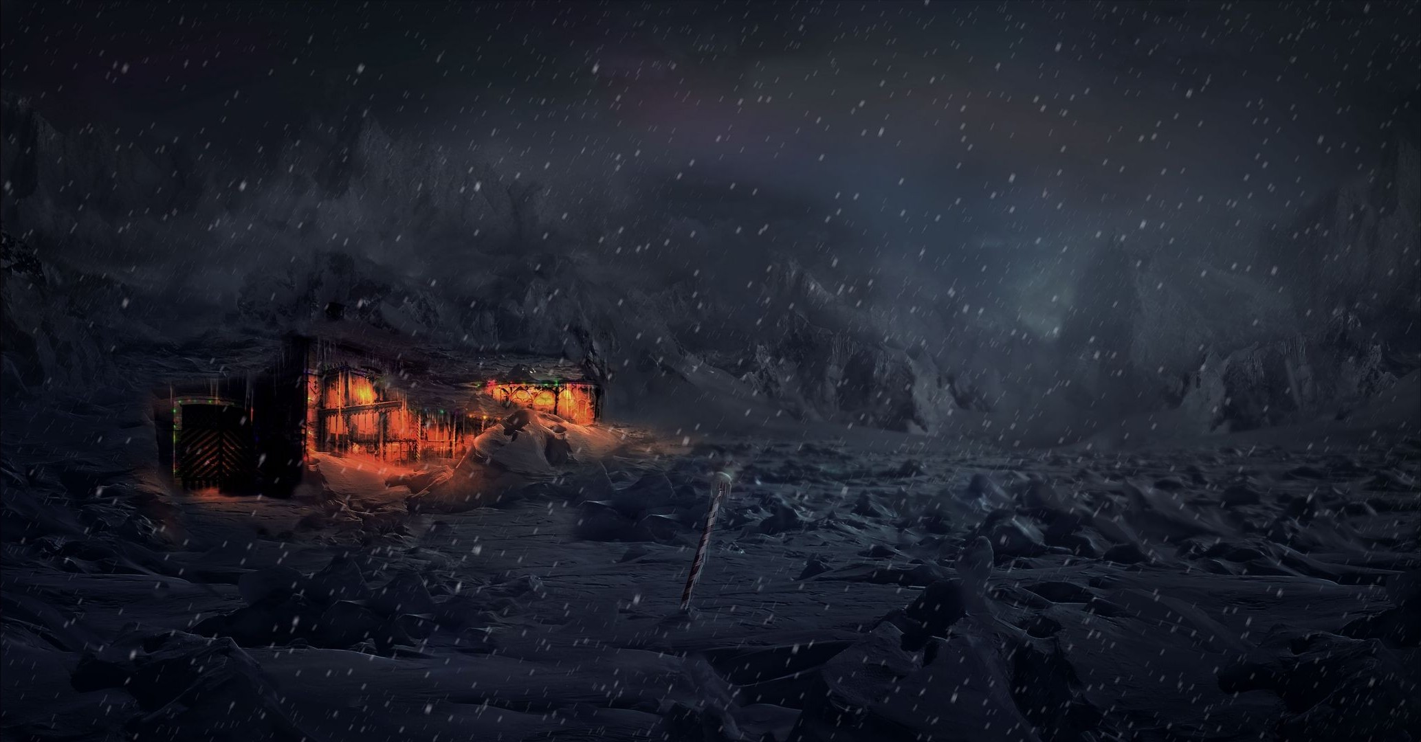catastrophe flamme neige fumée paysage lumière lune voiture volcan hiver astronomie voyage soirée
