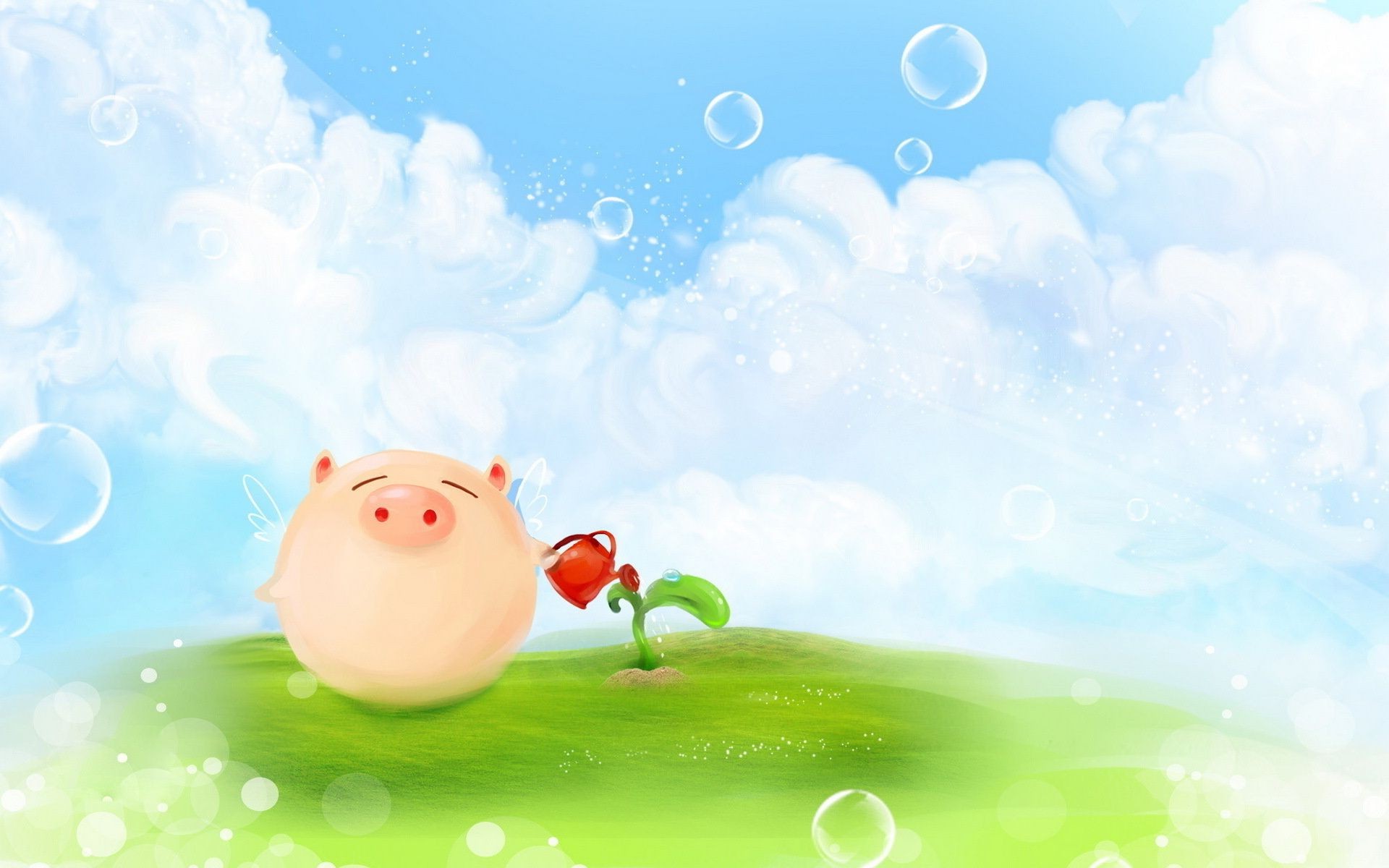 nature été bureau ciel chute eau bulle