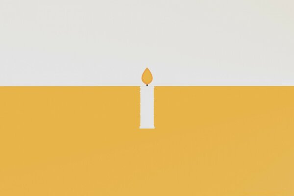 Bougie dans un graphique vectoriel sur le bureau