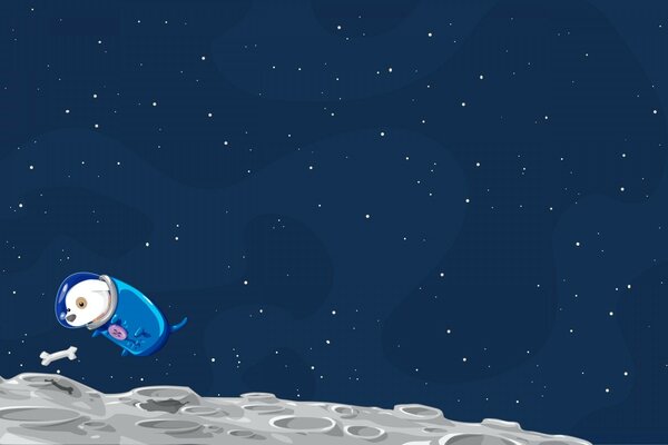 Graphiques vectoriels de toutous sur la lune