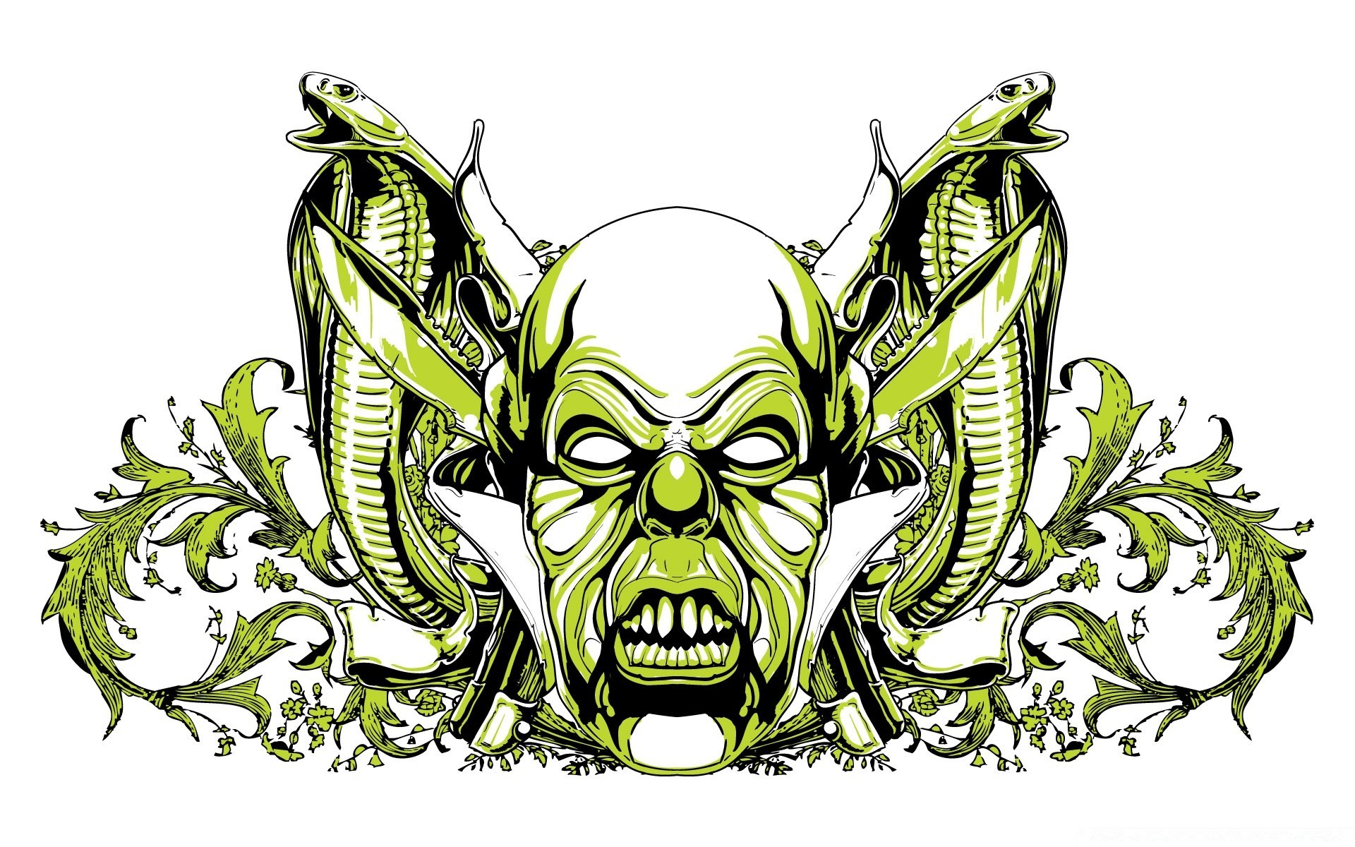 graphisme vectoriel illustration vecteur monstre graphique art gazoo croquis fantaisie nature animal feuille design