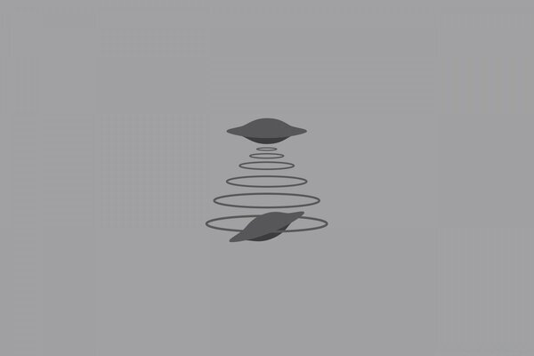 Dessin minimaliste avec l enlèvement d OVNI