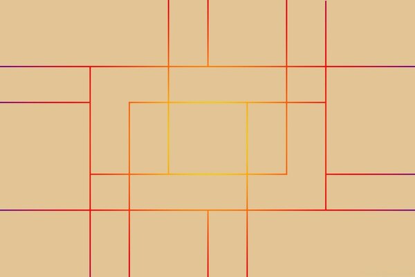 Image graphique, lignes Colorées sur fond beige