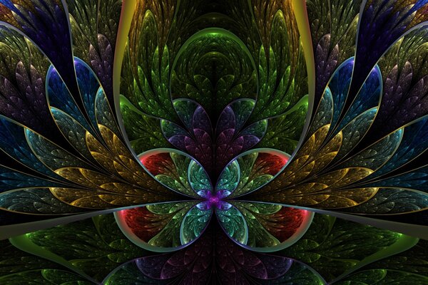 Abstraction de fleur dans des couleurs vives