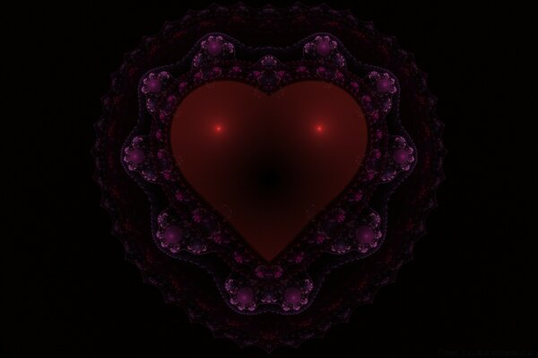 Beau coeur dans l obscurité