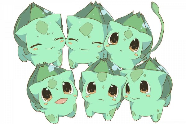 Créatures mignonnes dans le style anime
