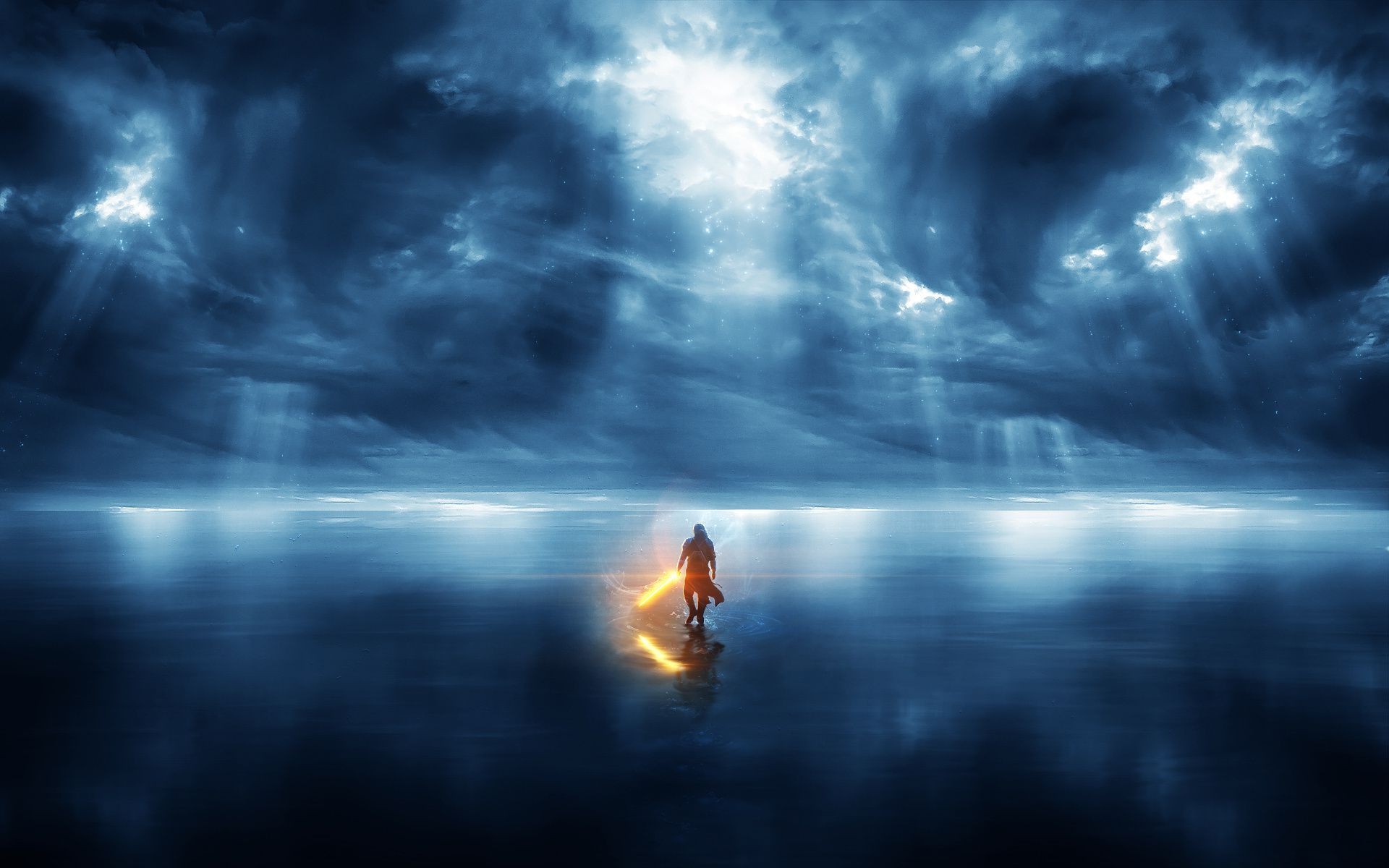 soleil eau foudre à l extérieur aube nature tempête ciel coucher de soleil